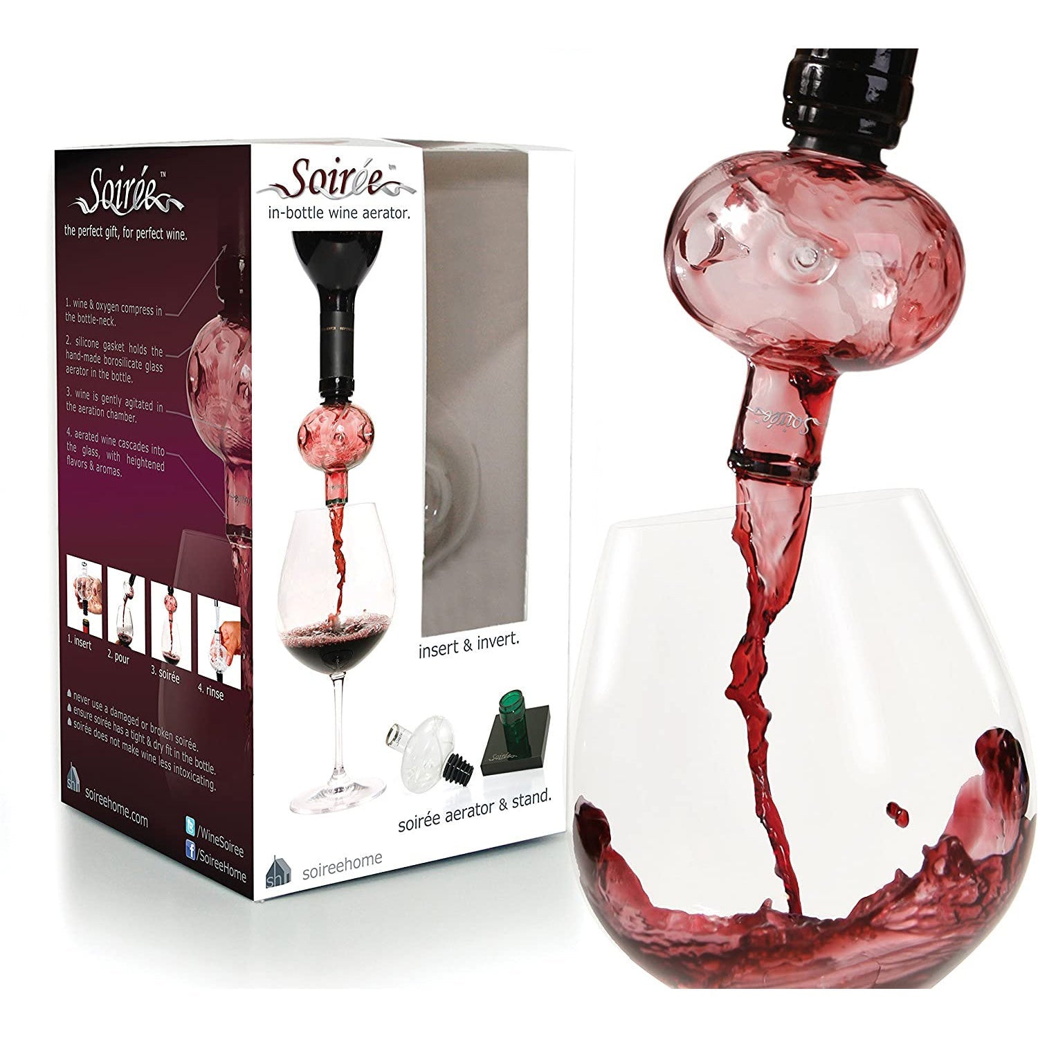 glass aerator for wine Soiree Wine Aerator with Stand