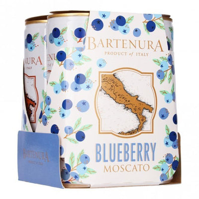 Bartenura Blueberry Moscato Cans 4 Units/Pack (Not Kosher For Passover) - KosherWineWorld.com