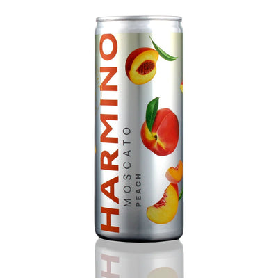 Harmino - Moscato Peach Cans 4PK - KosherWineWorld.com