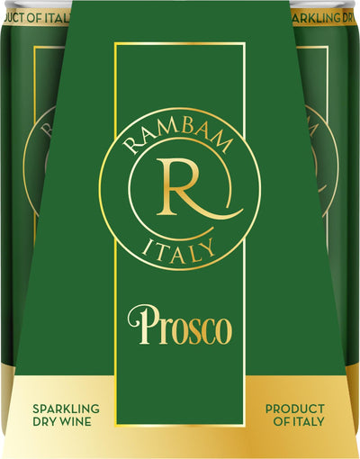 Rambam Sparkling Prosecco wine 4 Units/Pack - KosherWineWorld.com