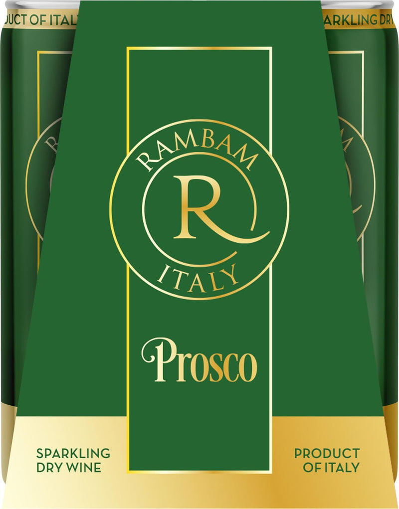 Rambam Sparkling Prosecco wine 4 Units/Pack - KosherWineWorld.com