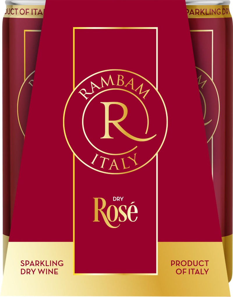 Rambam Sparkling Rose wine 4 Units/Pack - KosherWineWorld.com