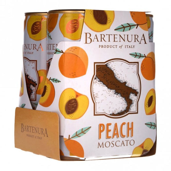 Bartenura Peach Moscato Cans 4pk - Kosher Wine World