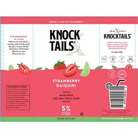 Knocktails Strawberry Daiquiri Cans 4Pk - Kosher Wine World