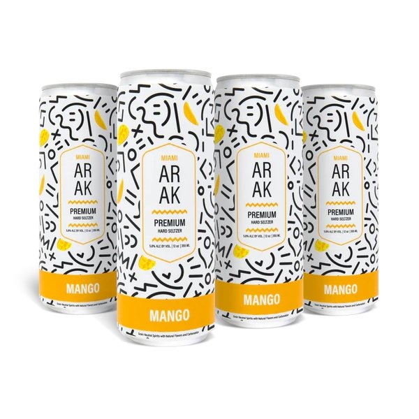 Miami Arak Mango Hard Seltzer 4Pk Cans - Kosher Wine World